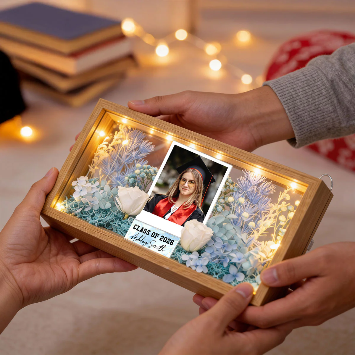 Class Of Year Senior Custom Photo - Personalized DIY Flower Shadow Box LED Night Light - Graduation Gift For Graduates, Daughter - Image 10