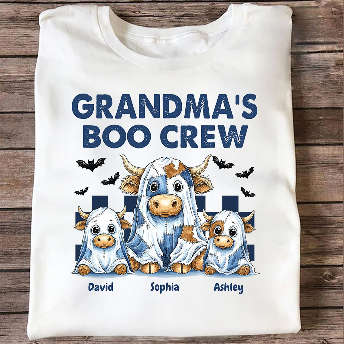 Grandma's Boo Crew Highland Cow Personalized Sweatshirt, Cozy Fall Vibe Sweatshirt - Image 10