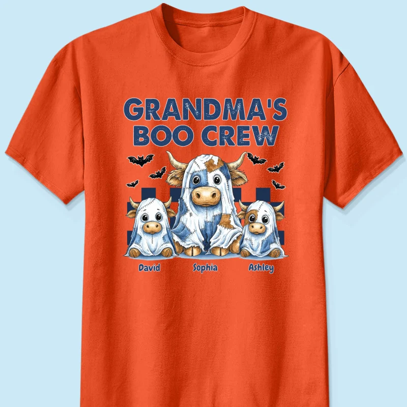 Grandma's Boo Crew Highland Cow Personalized Sweatshirt, Cozy Fall Vibe Sweatshirt - Image 12