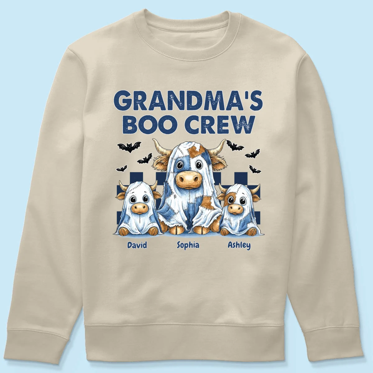 Grandma's Boo Crew Highland Cow Personalized Sweatshirt, Cozy Fall Vibe Sweatshirt - Image 19