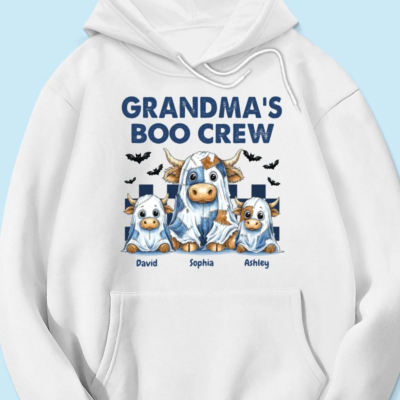 Grandma's Boo Crew Highland Cow Personalized Sweatshirt, Cozy Fall Vibe Sweatshirt - Image 24