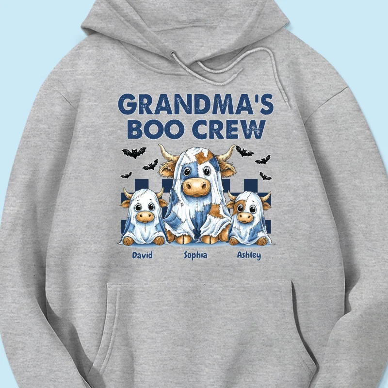 Grandma's Boo Crew Highland Cow Personalized Sweatshirt, Cozy Fall Vibe Sweatshirt - Image 25