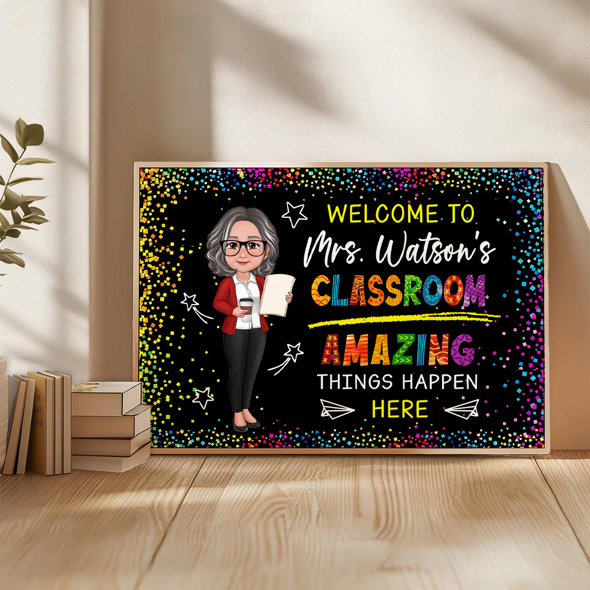Classroom Amazing Things Happen Here Personalized Motivational Poster, Teacher Classroom Decor - Image 12