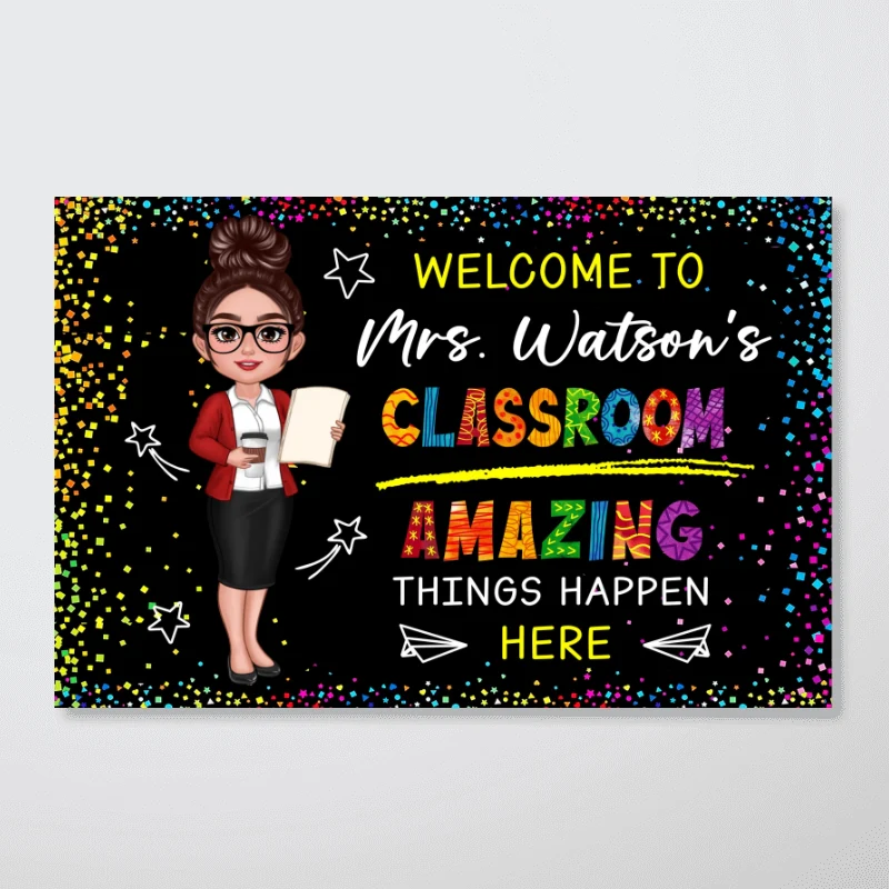 Classroom Amazing Things Happen Here Personalized Motivational Poster, Teacher Classroom Decor - Image 14