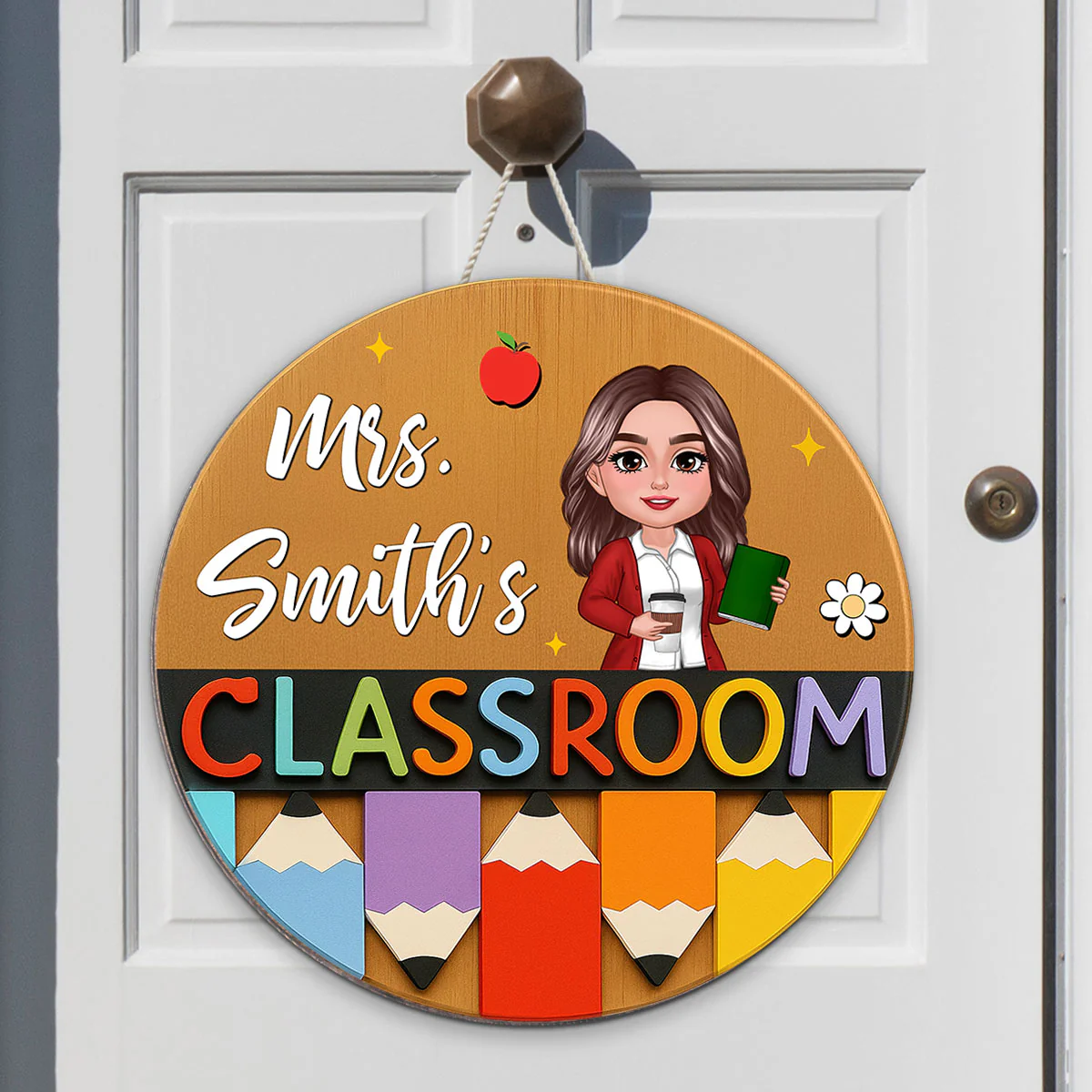 Classroom Pencil Teacher Personalized Name Sign, Teach Classroom Decor, Back to School Gift - Image 5