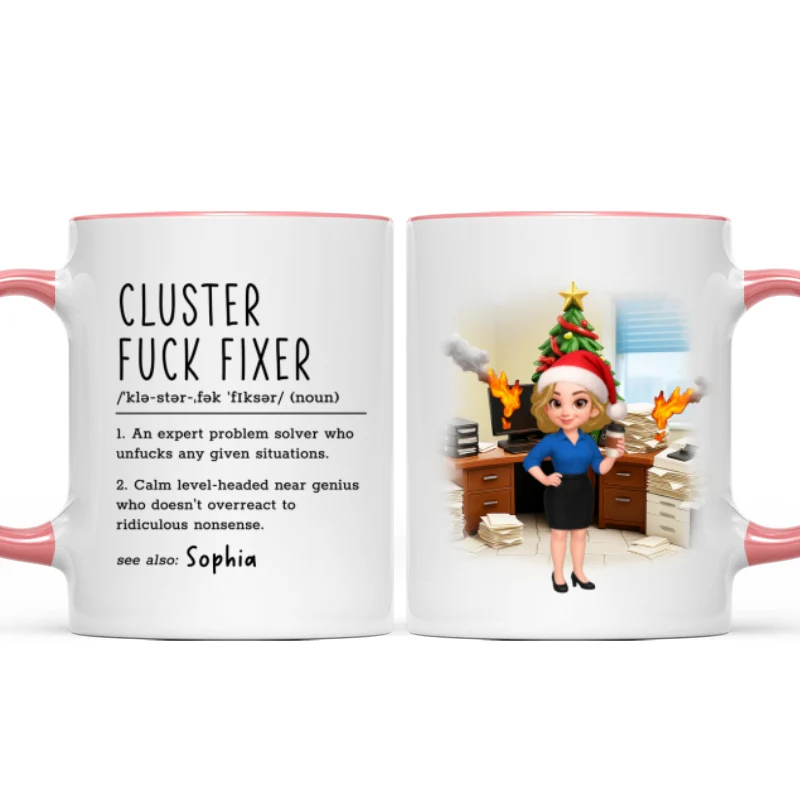 Cluster F*ck Fixer Office Humor - Personalized Mug - Christmas Gift for Coworkers, Husband, Wife, Daughter, Son, Friends - Image 14
