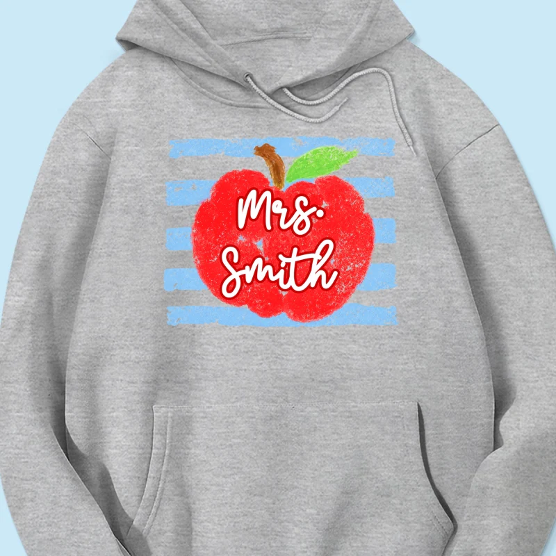 Coastal Apple Pencil Stripes - Personalized Shirt - Back To School Gift For Teacher - Image 22