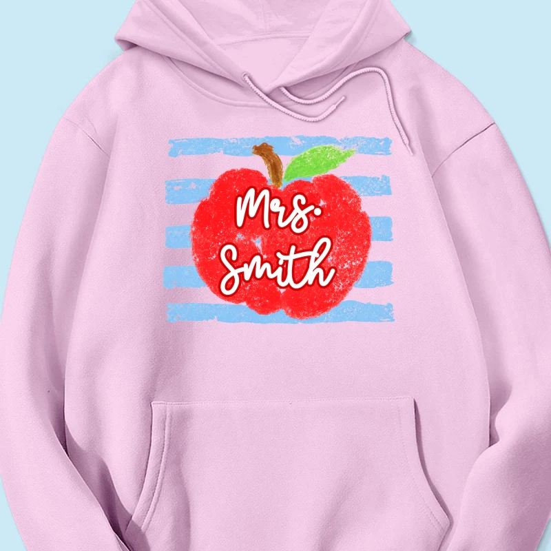 Coastal Apple Pencil Stripes - Personalized Shirt - Back To School Gift For Teacher - Image 23