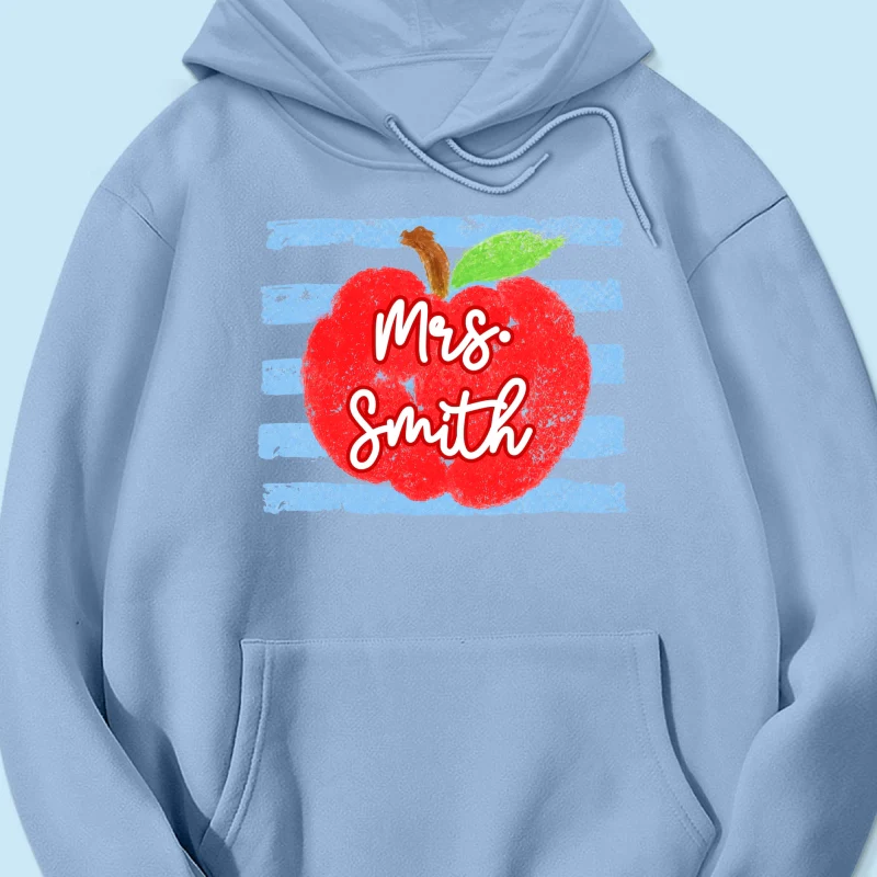Coastal Apple Pencil Stripes - Personalized Shirt - Back To School Gift For Teacher - Image 24