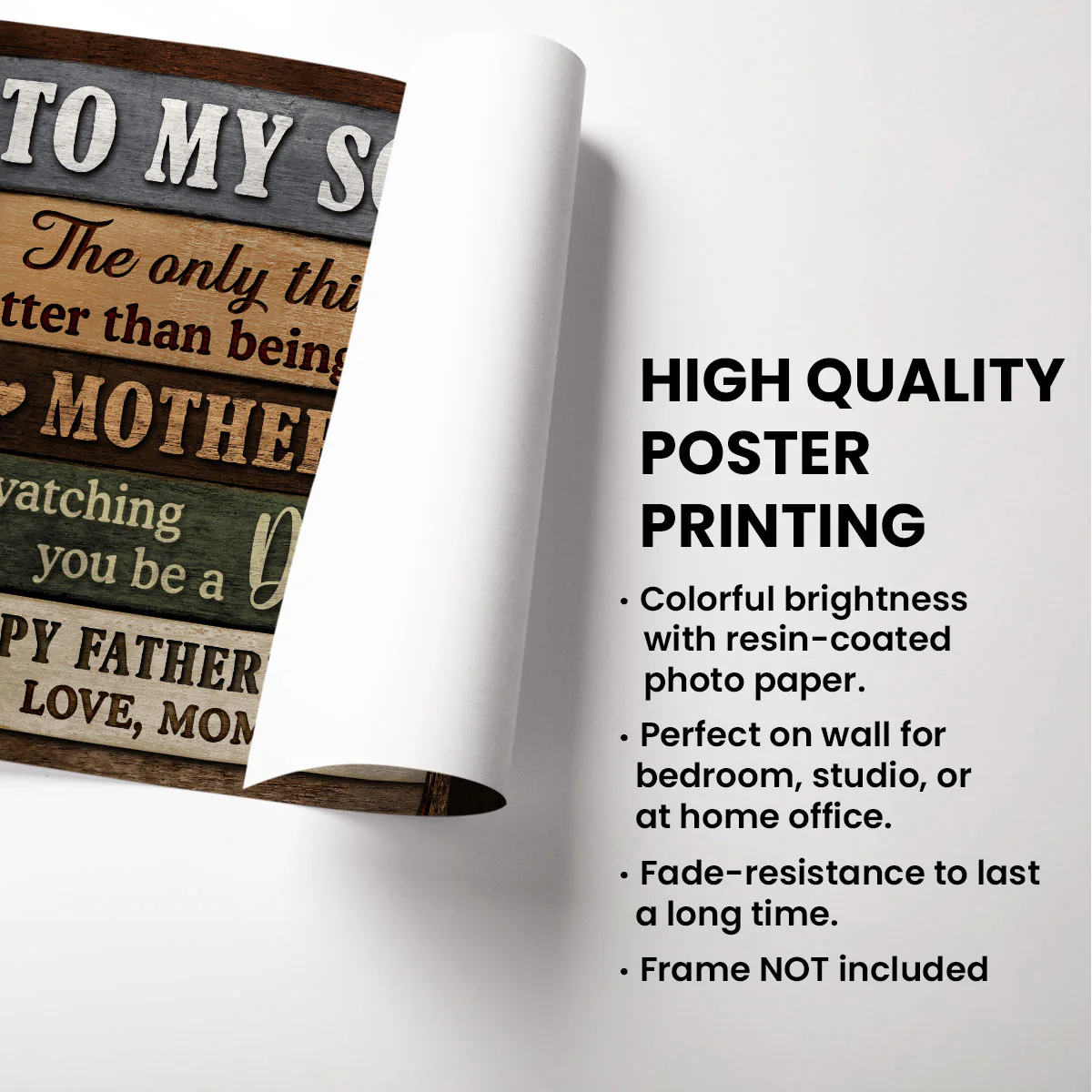 Colored Wood Pallets To My Son From Dad Mom Happy Father's Day Personalized Poster, Heartfelt Father's Day Gift For Son - Image 9
