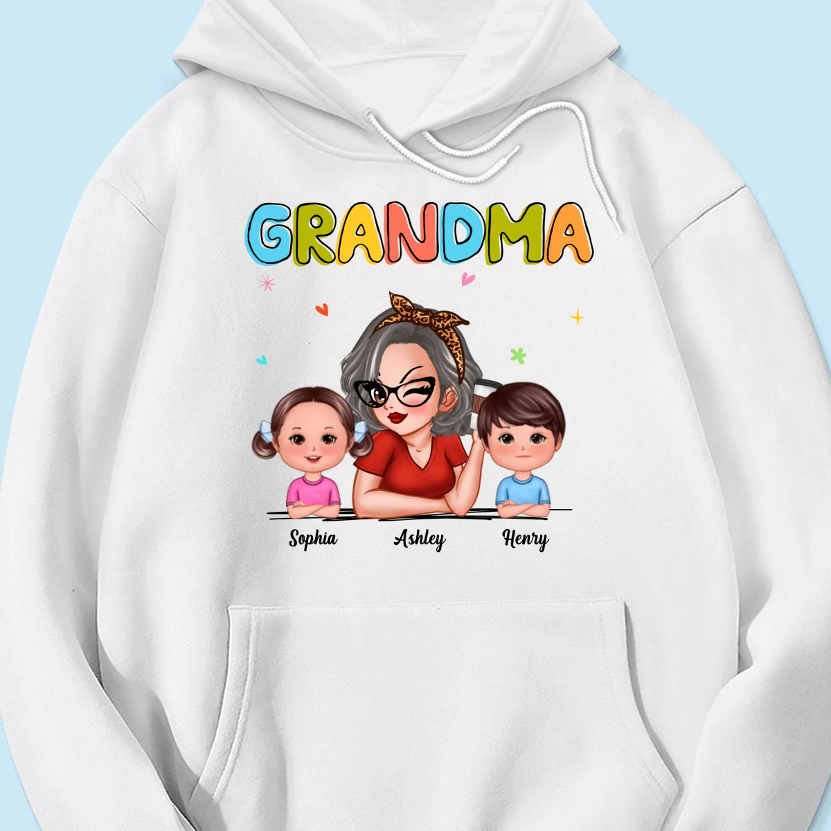 Colorful Beautiful Grandma With Grandkids Personalized Shirt - Image 15