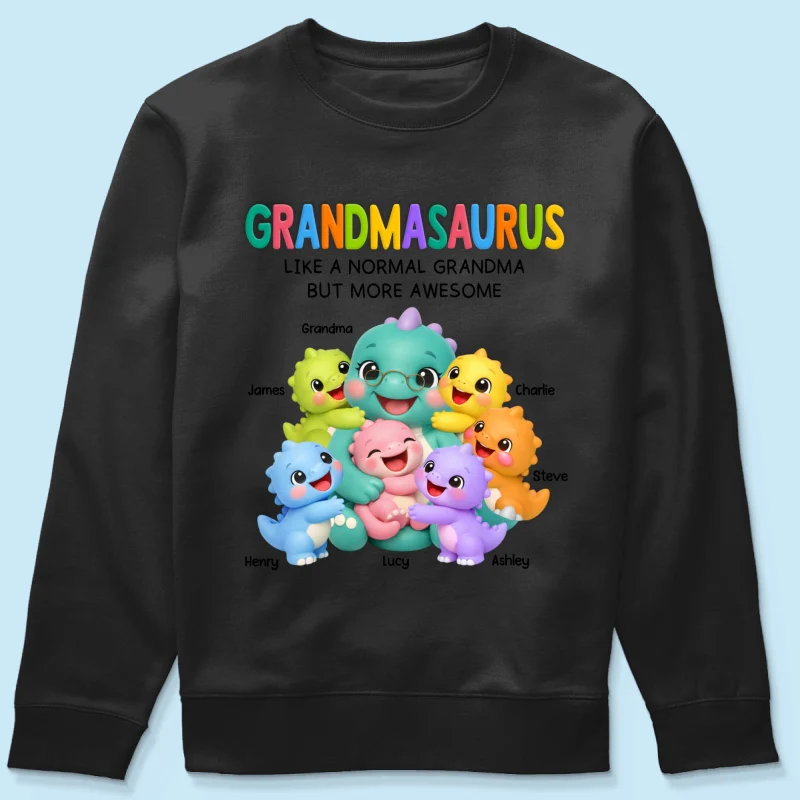 Colorful Cute Grandmasaurus Like Normal Grandma But More Awesome - Personalized Shirt - Gift For Grandma - Image 17
