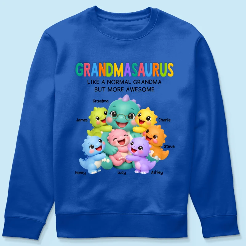 Colorful Cute Grandmasaurus Like Normal Grandma But More Awesome - Personalized Shirt - Gift For Grandma - Image 21