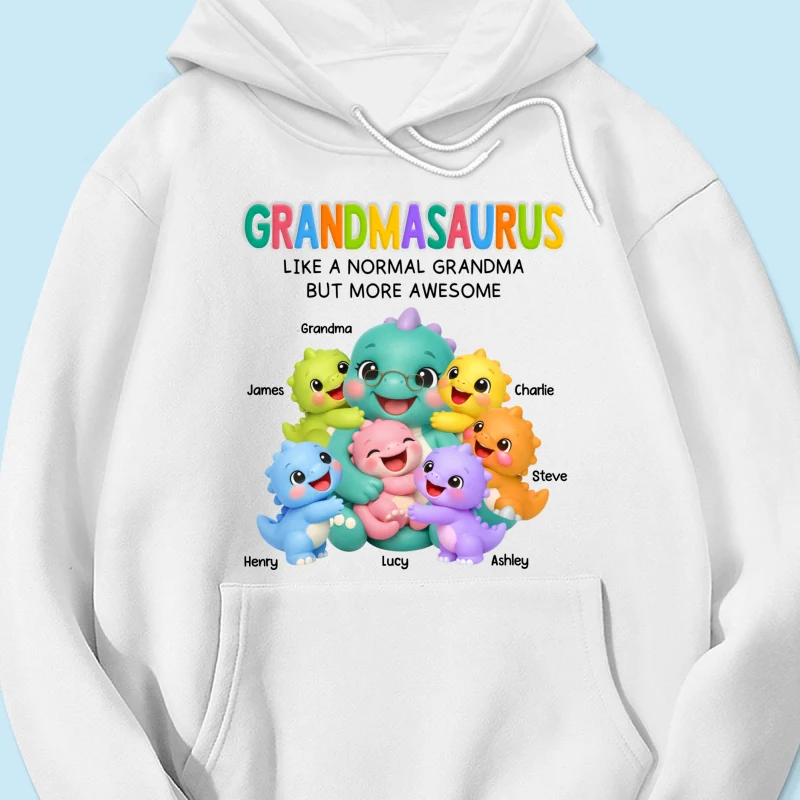 Colorful Cute Grandmasaurus Like Normal Grandma But More Awesome - Personalized Shirt - Gift For Grandma - Image 26