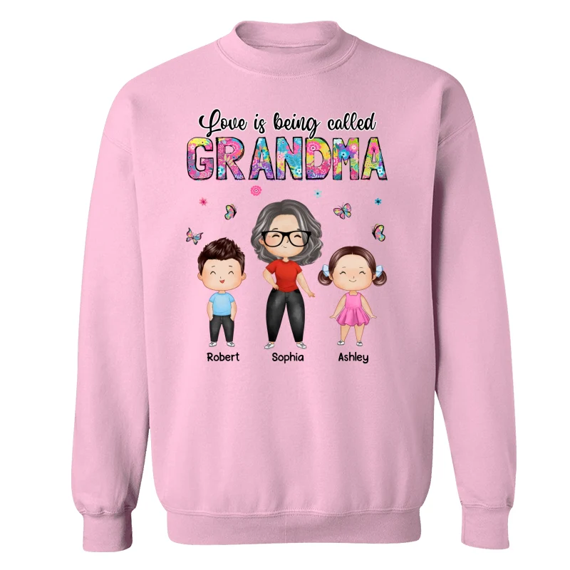 Colorful Floral Pattern Love Is Being Called Grandma Doll Watercolor Style Personalized Shirt - Image 19