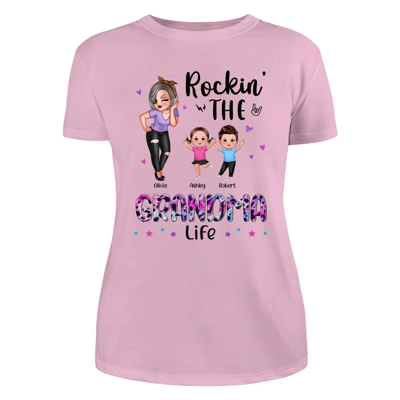 Colorful Leopard Rockin‘ Grandma Life Personalized Shirt - Image 11