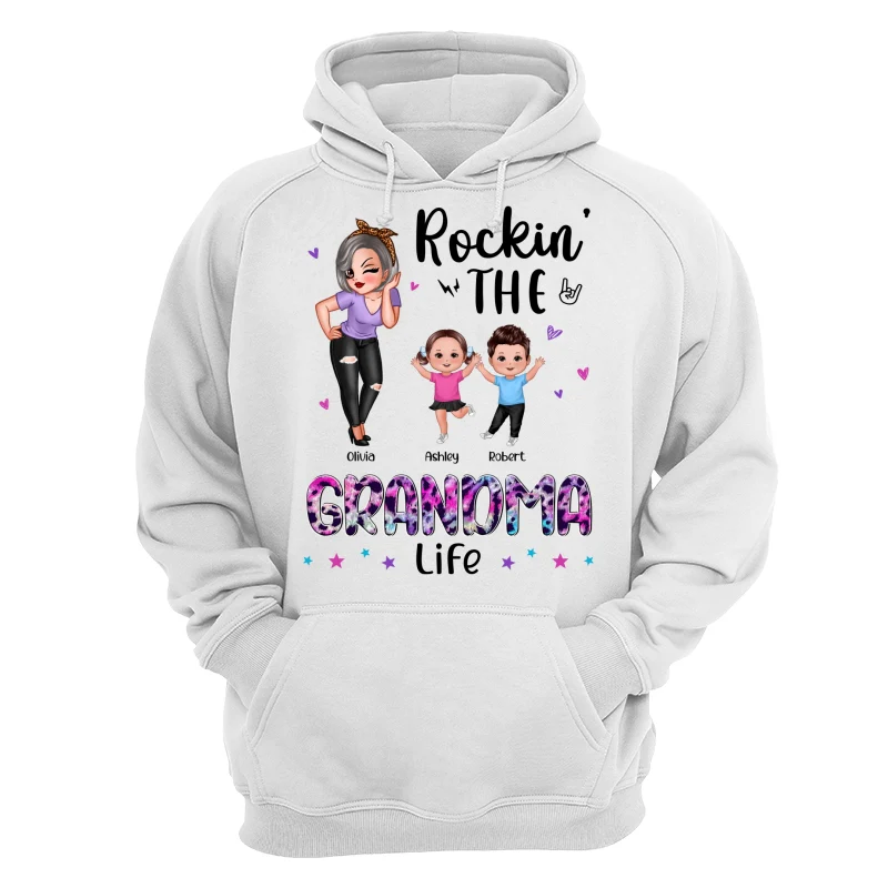 Colorful Leopard Rockin‘ Grandma Life Personalized Shirt - Image 13