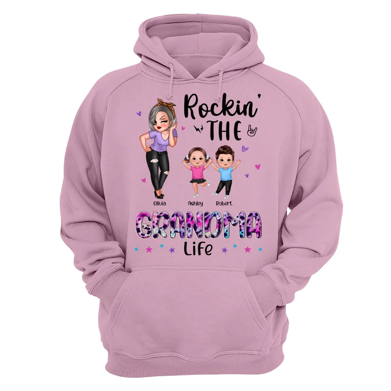 Colorful Leopard Rockin‘ Grandma Life Personalized Shirt - Image 15
