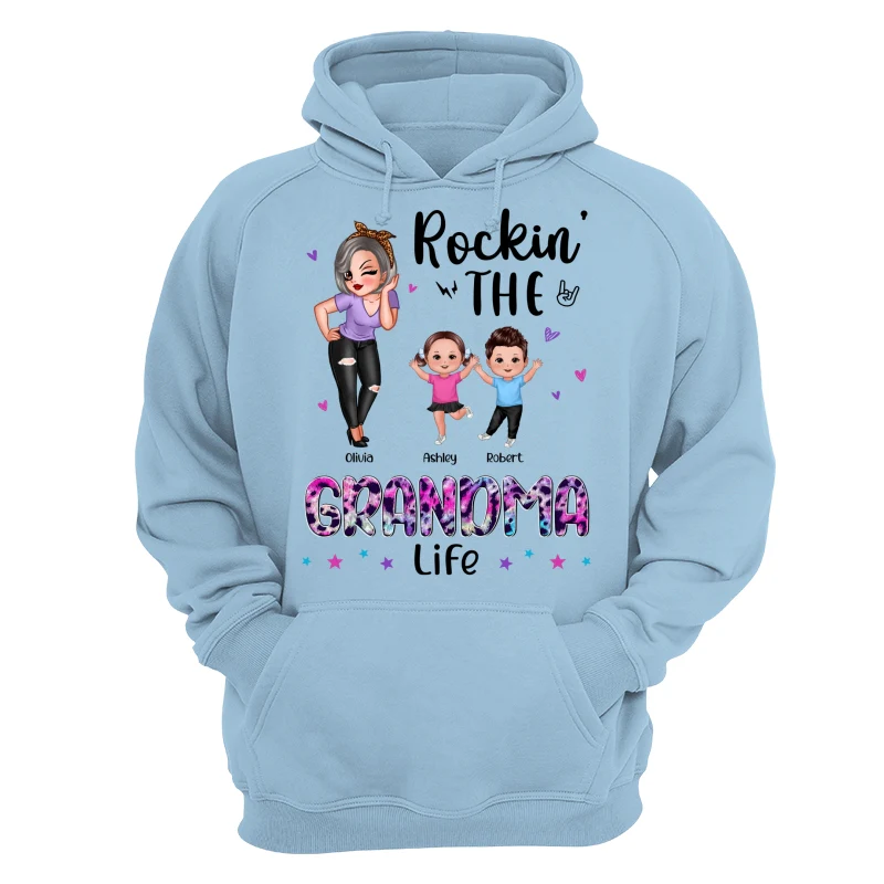 Colorful Leopard Rockin‘ Grandma Life Personalized Shirt - Image 16