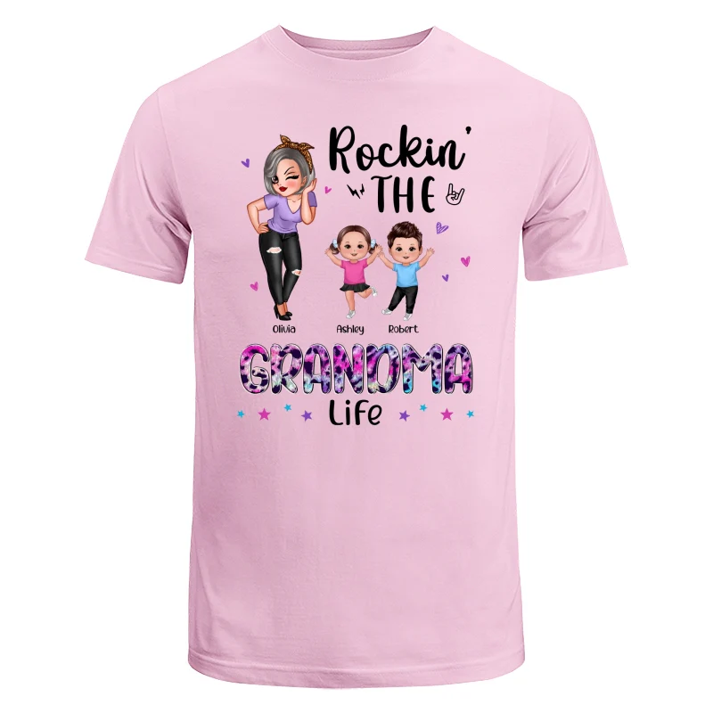 Colorful Leopard Rockin‘ Grandma Life Personalized Shirt - Image 7