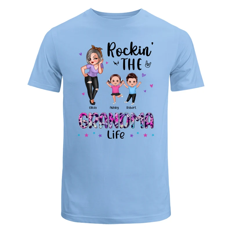 Colorful Leopard Rockin‘ Grandma Life Personalized Shirt - Image 8