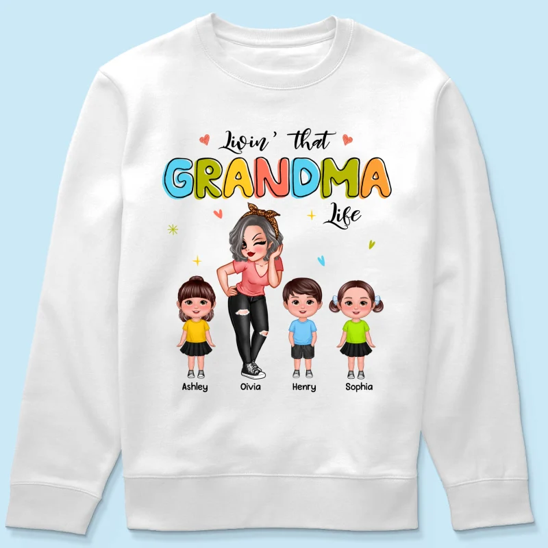 Colorful Livin‘ That Grandma Life Gift For Grandma Personalized Shirt - Image 13