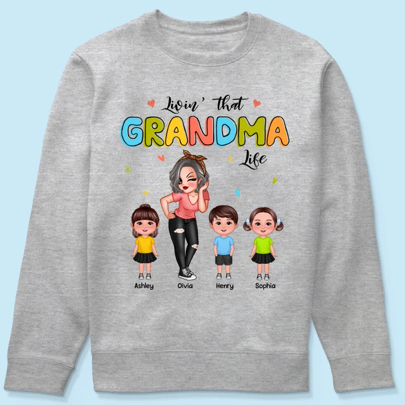 Colorful Livin‘ That Grandma Life Gift For Grandma Personalized Shirt - Image 14
