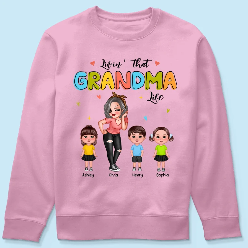 Colorful Livin‘ That Grandma Life Gift For Grandma Personalized Shirt - Image 15