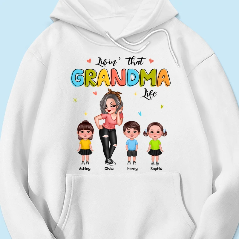 Colorful Livin‘ That Grandma Life Gift For Grandma Personalized Shirt - Image 16