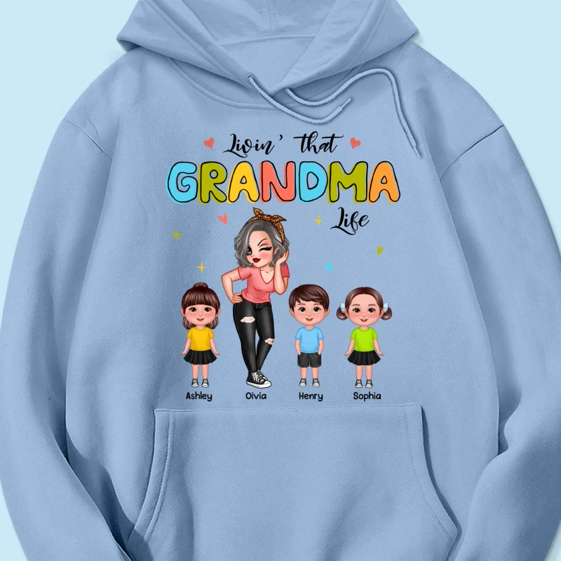 Colorful Livin‘ That Grandma Life Gift For Grandma Personalized Shirt - Image 19