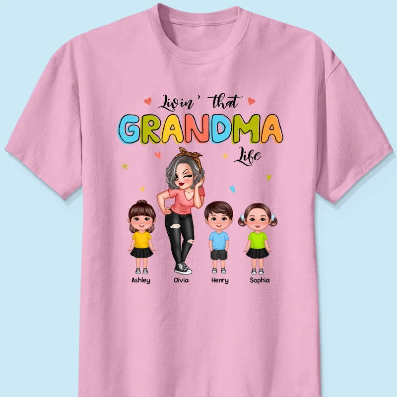 Colorful Livin‘ That Grandma Life Gift For Grandma Personalized Shirt - Image 7
