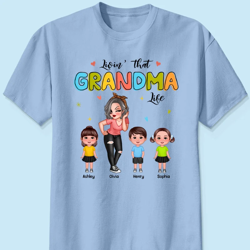 Colorful Livin‘ That Grandma Life Gift For Grandma Personalized Shirt - Image 8
