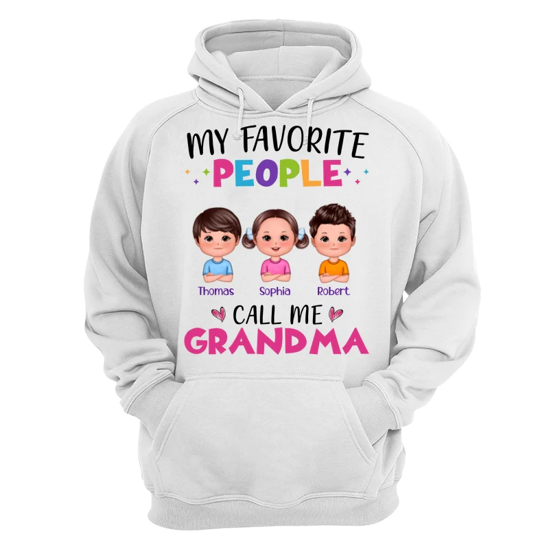 Colorful My Favorite People Call Me Grandma Doll Kids Personalized Shirt - Image 13