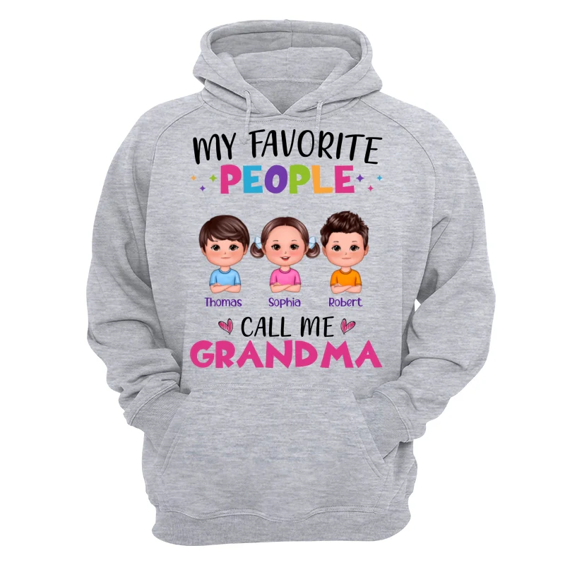 Colorful My Favorite People Call Me Grandma Doll Kids Personalized Shirt - Image 14