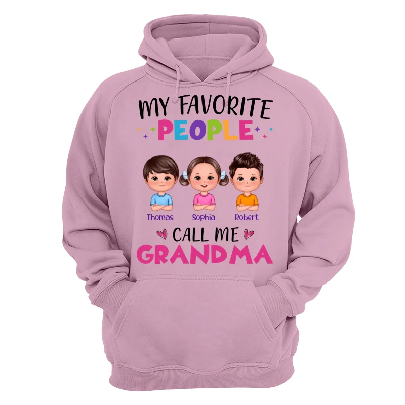 Colorful My Favorite People Call Me Grandma Doll Kids Personalized Shirt - Image 15