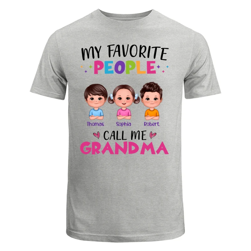 Colorful My Favorite People Call Me Grandma Doll Kids Personalized Shirt - Image 6