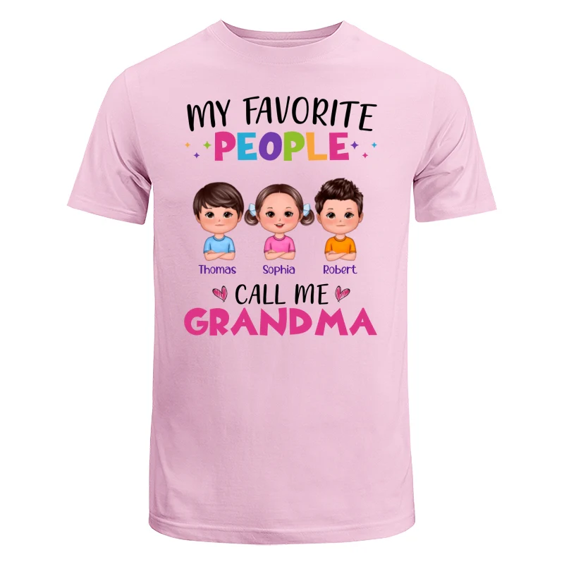 Colorful My Favorite People Call Me Grandma Doll Kids Personalized Shirt - Image 7
