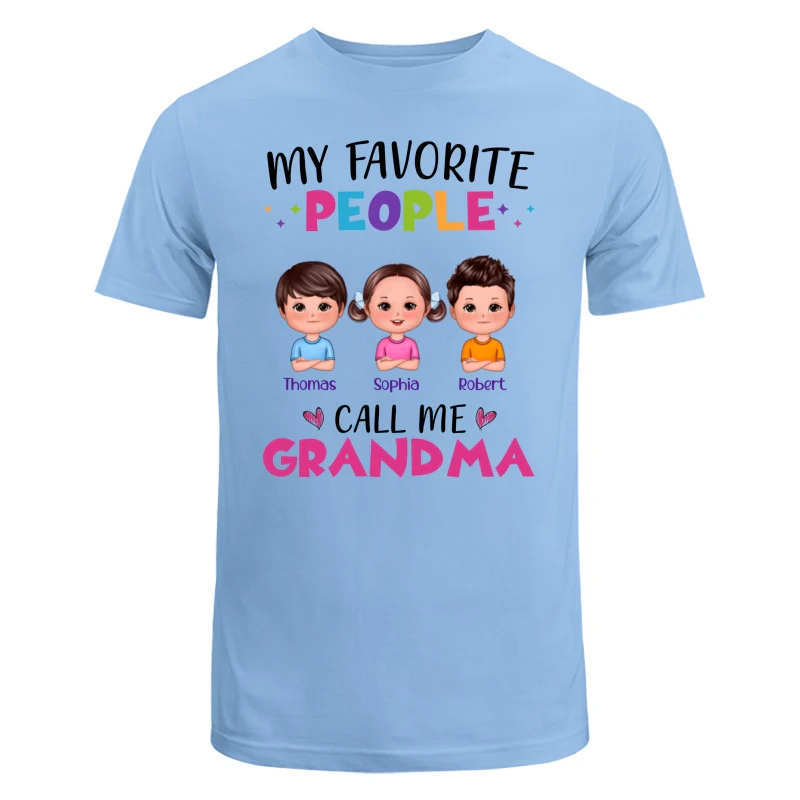 Colorful My Favorite People Call Me Grandma Doll Kids Personalized Shirt - Image 8