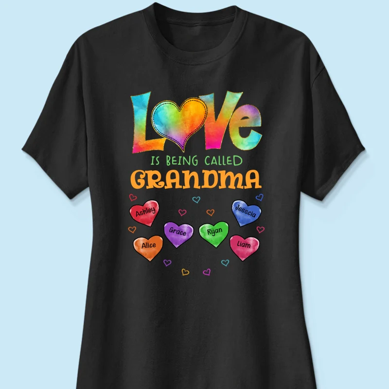 Colorful Pattern Love Is Being Call Grandma Personalized Shirt - Image 10