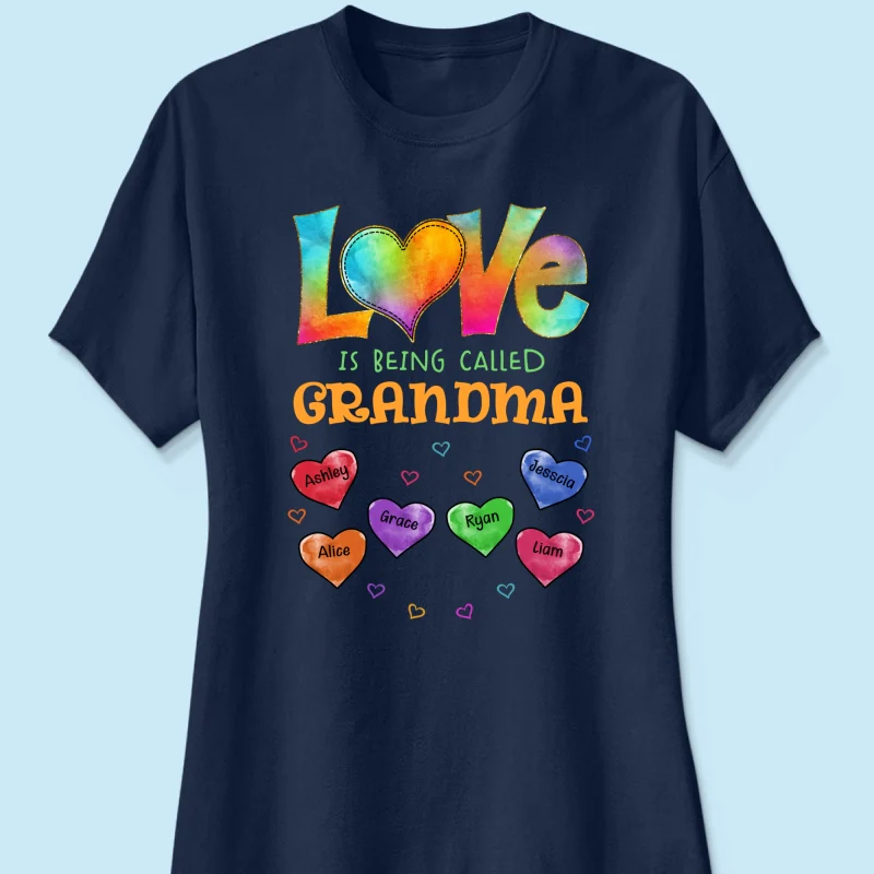 Colorful Pattern Love Is Being Call Grandma Personalized Shirt - Image 11