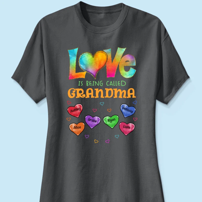 Colorful Pattern Love Is Being Call Grandma Personalized Shirt - Image 12