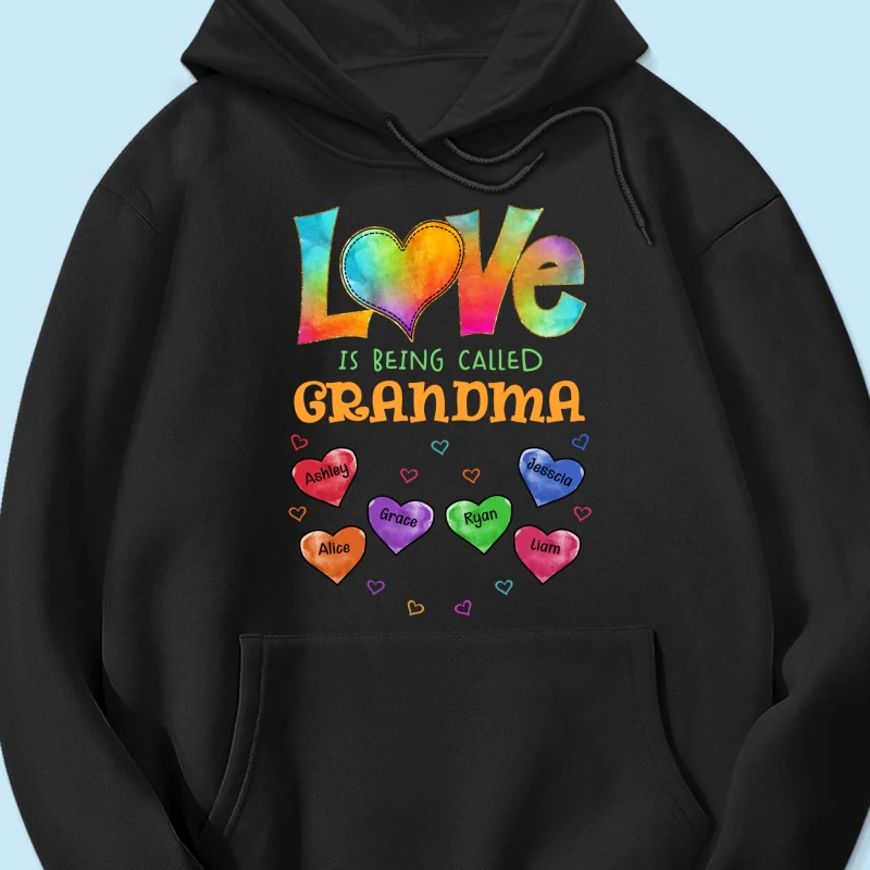 Colorful Pattern Love Is Being Call Grandma Personalized Shirt - Image 13