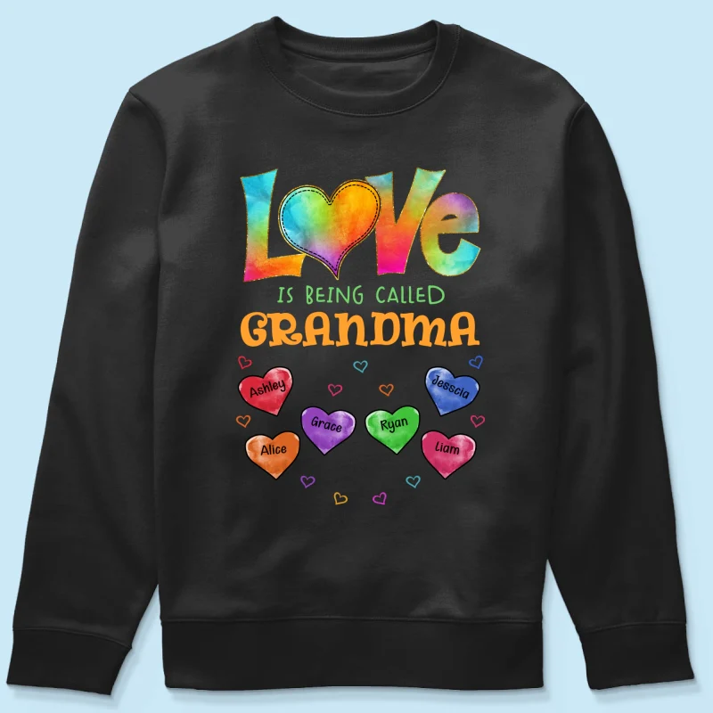 Colorful Pattern Love Is Being Call Grandma Personalized Shirt - Image 16