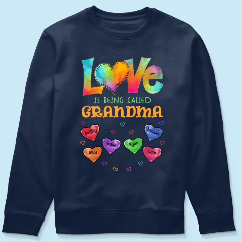 Colorful Pattern Love Is Being Call Grandma Personalized Shirt - Image 17