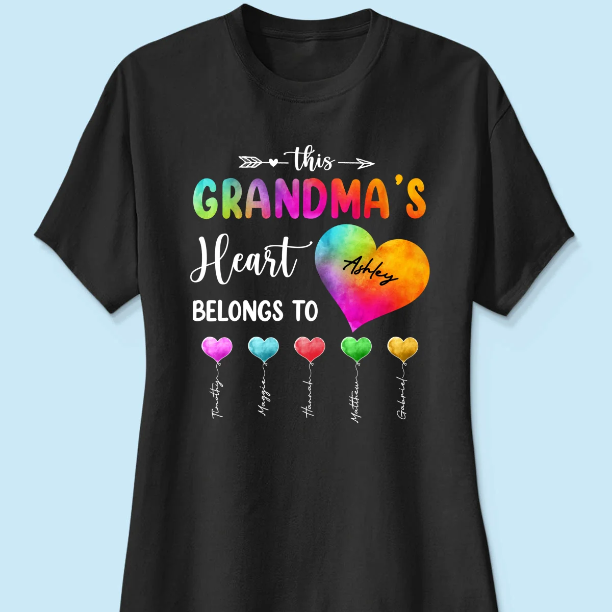 Colorful Patterned This Grandma Heart Belongs To Personalized Shirt - Image 10