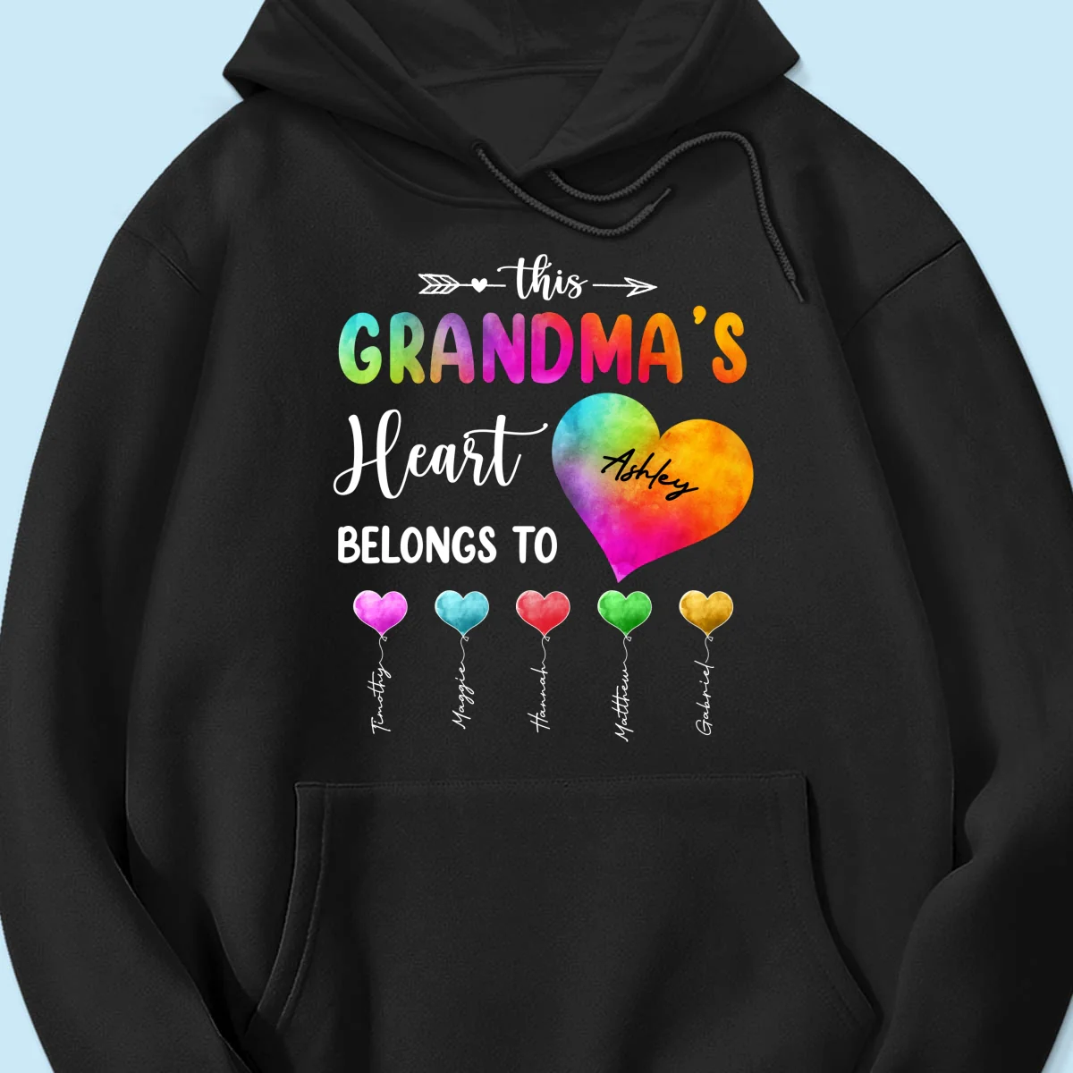 Colorful Patterned This Grandma Heart Belongs To Personalized Shirt - Image 13