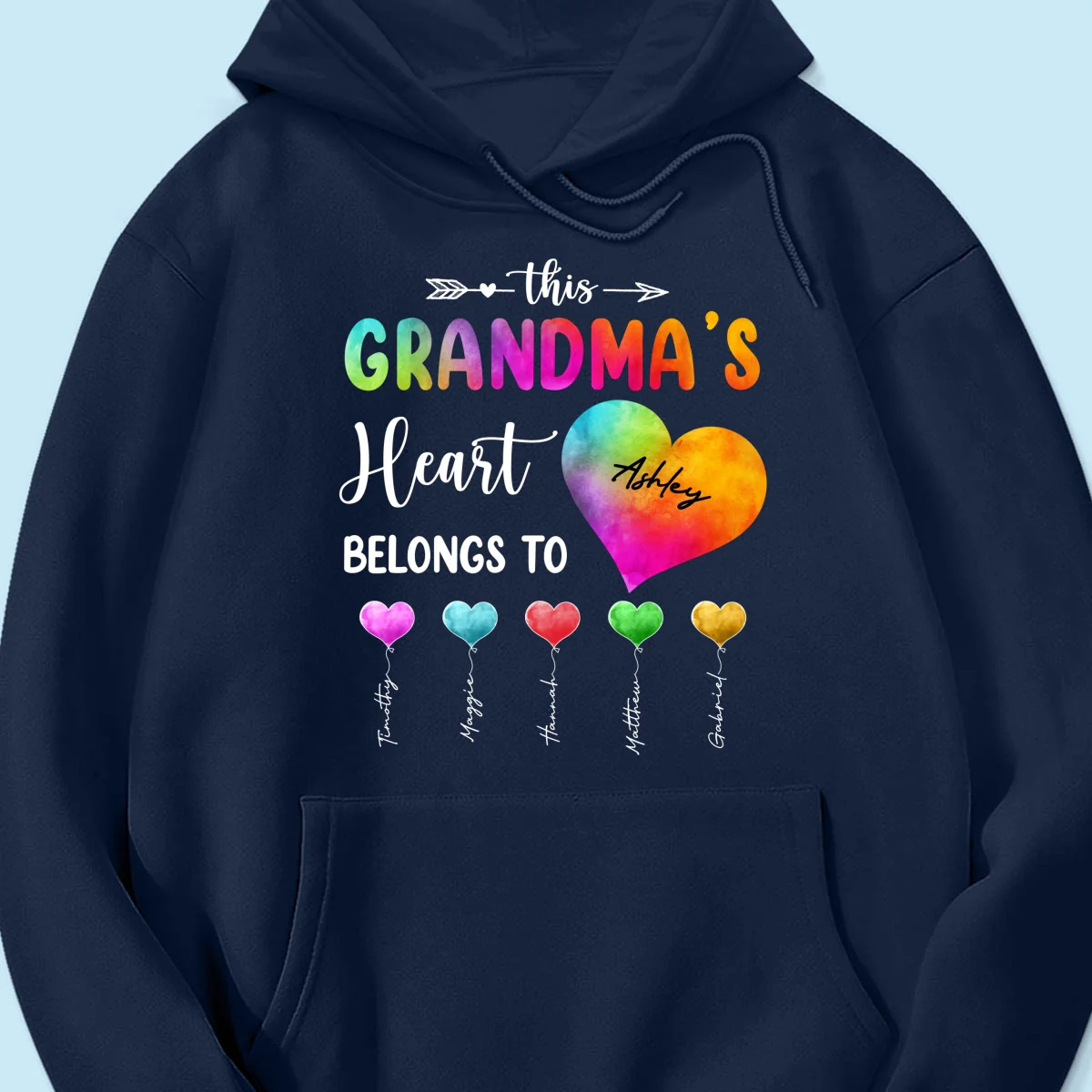 Colorful Patterned This Grandma Heart Belongs To Personalized Shirt - Image 14