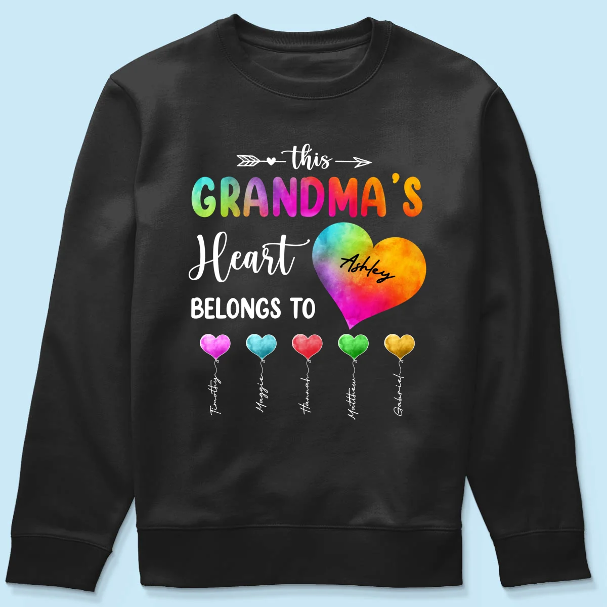 Colorful Patterned This Grandma Heart Belongs To Personalized Shirt - Image 16