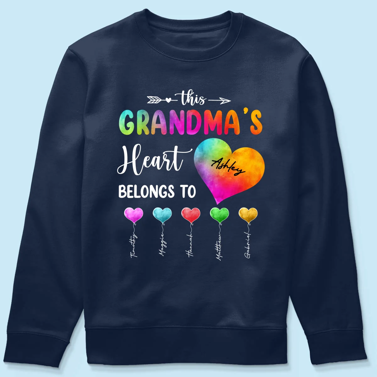 Colorful Patterned This Grandma Heart Belongs To Personalized Shirt - Image 17