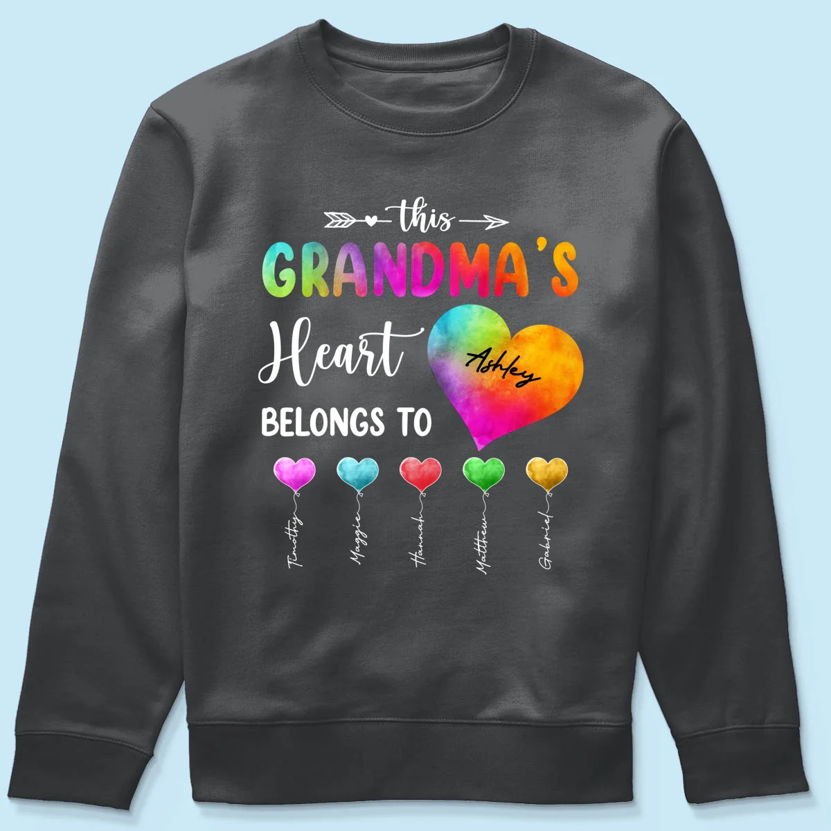 Colorful Patterned This Grandma Heart Belongs To Personalized Shirt - Image 18